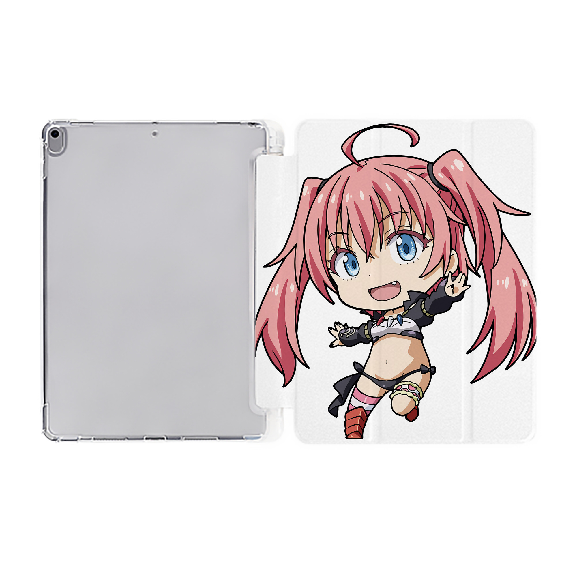 （画像用） 転スラ Regarding Reincarnated to Slime IPad ケース ペン収納付き 三つ折りスタンド PUレザー×シリコン 対応機種9.5/10.5/10.9インチ